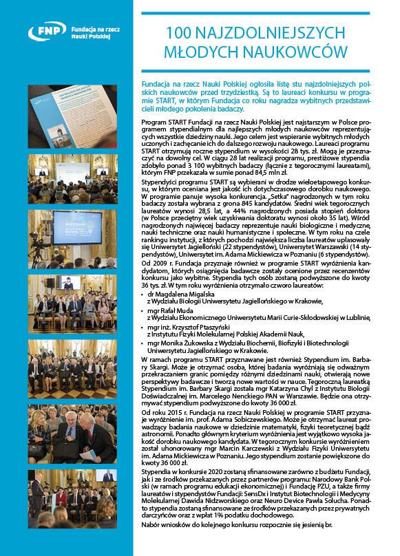 100 najzdolniejszych młodych naukowców 1