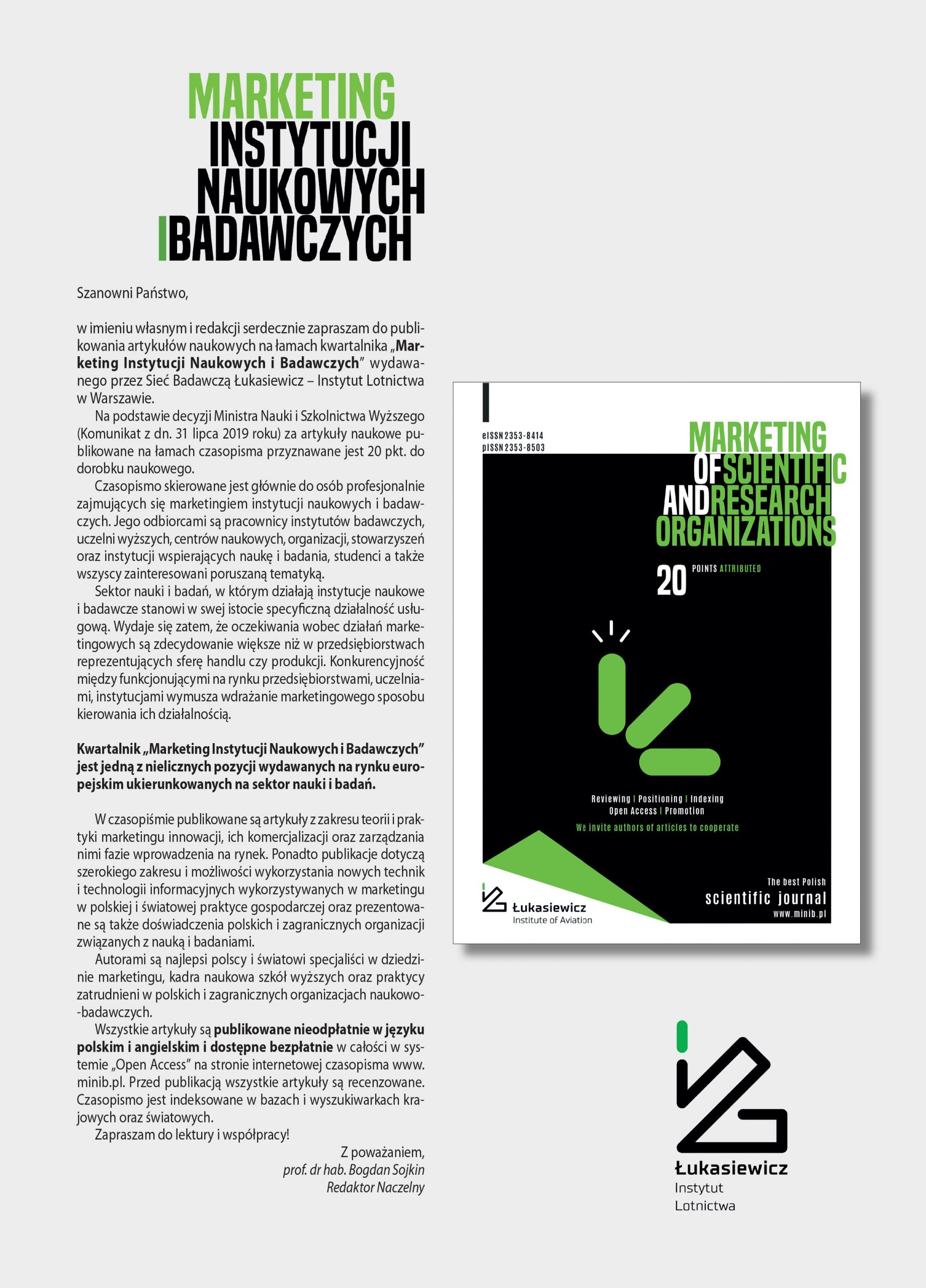 Marketing instytucji naukowych i badawczych 1